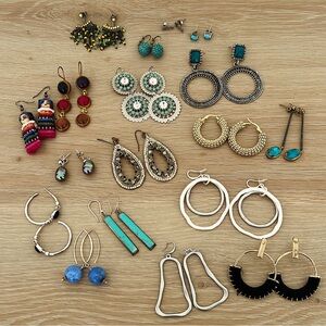 Elegant Gold and Silver Hoop Earrings Bulk